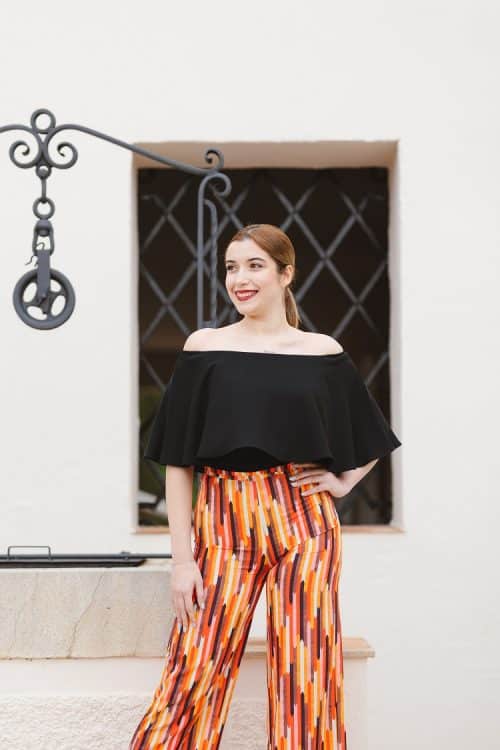 Top HULA Negro