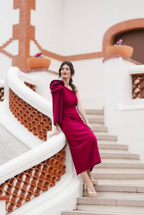 Vestido FILIPA Burdeos