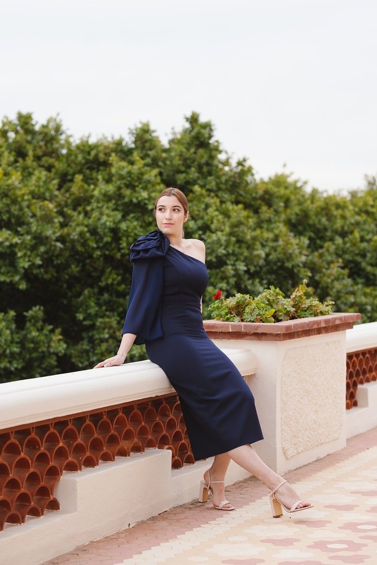 Vestido FILIPA Azul Marino - Imagen 3