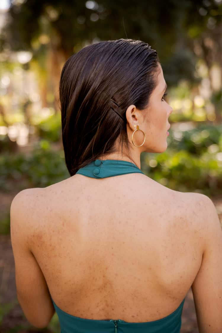 Vestido Halter verde oscuro - Imagen 3