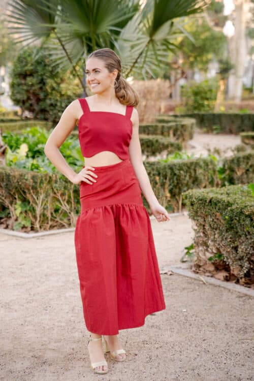 TRIANA Falda roja