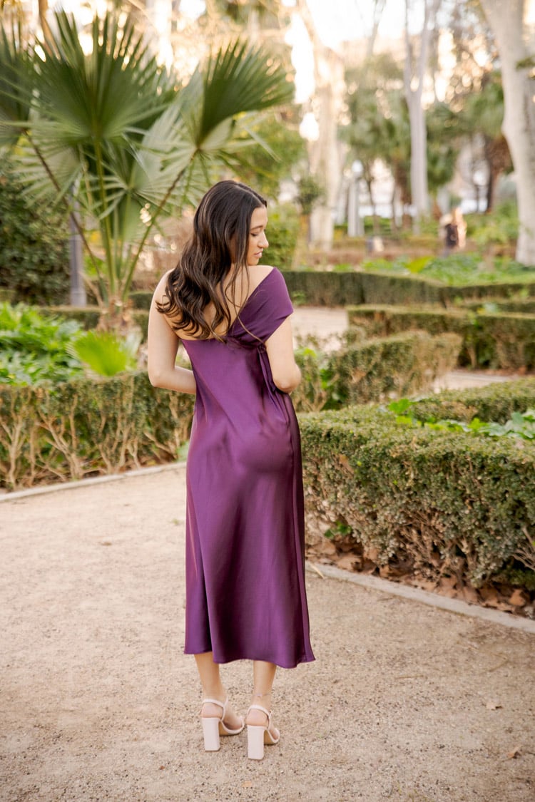 Valeria Vestido Berenjena - Imagen 3