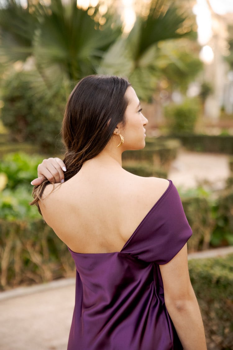 Valeria Vestido Berenjena - Imagen 2