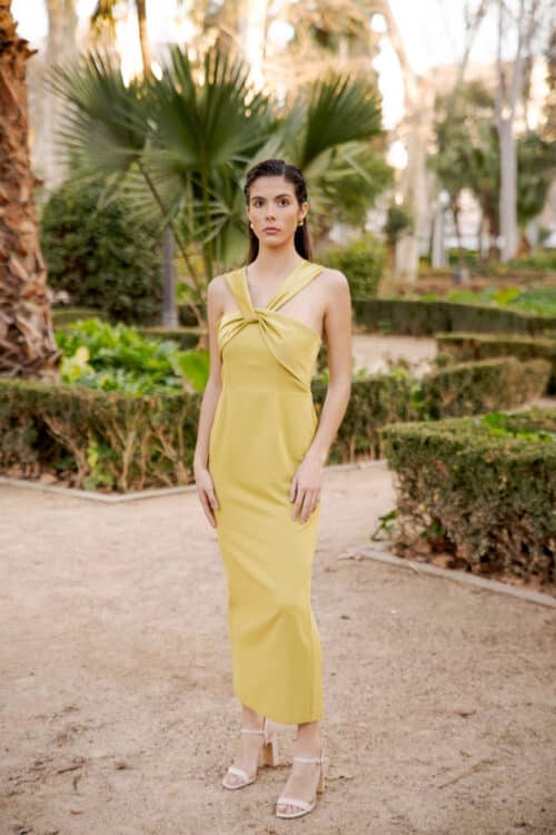 CARMEN Vestido verde oliva