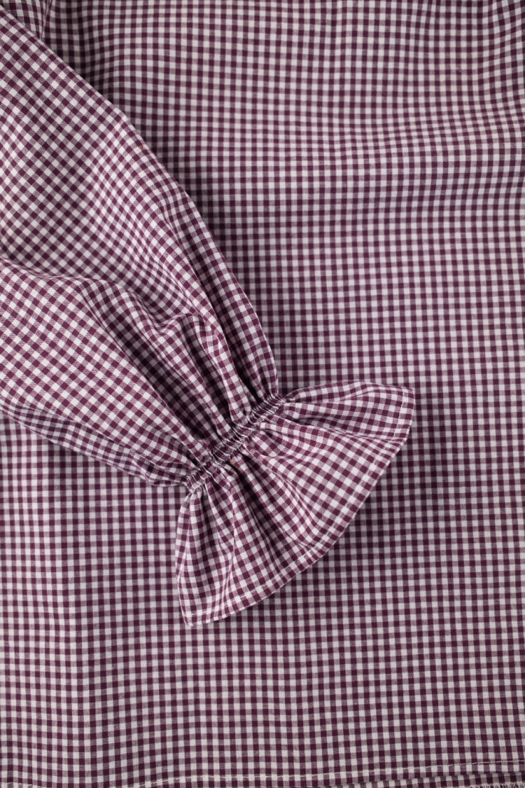 Camisa mujer vichy granate - Imagen 3
