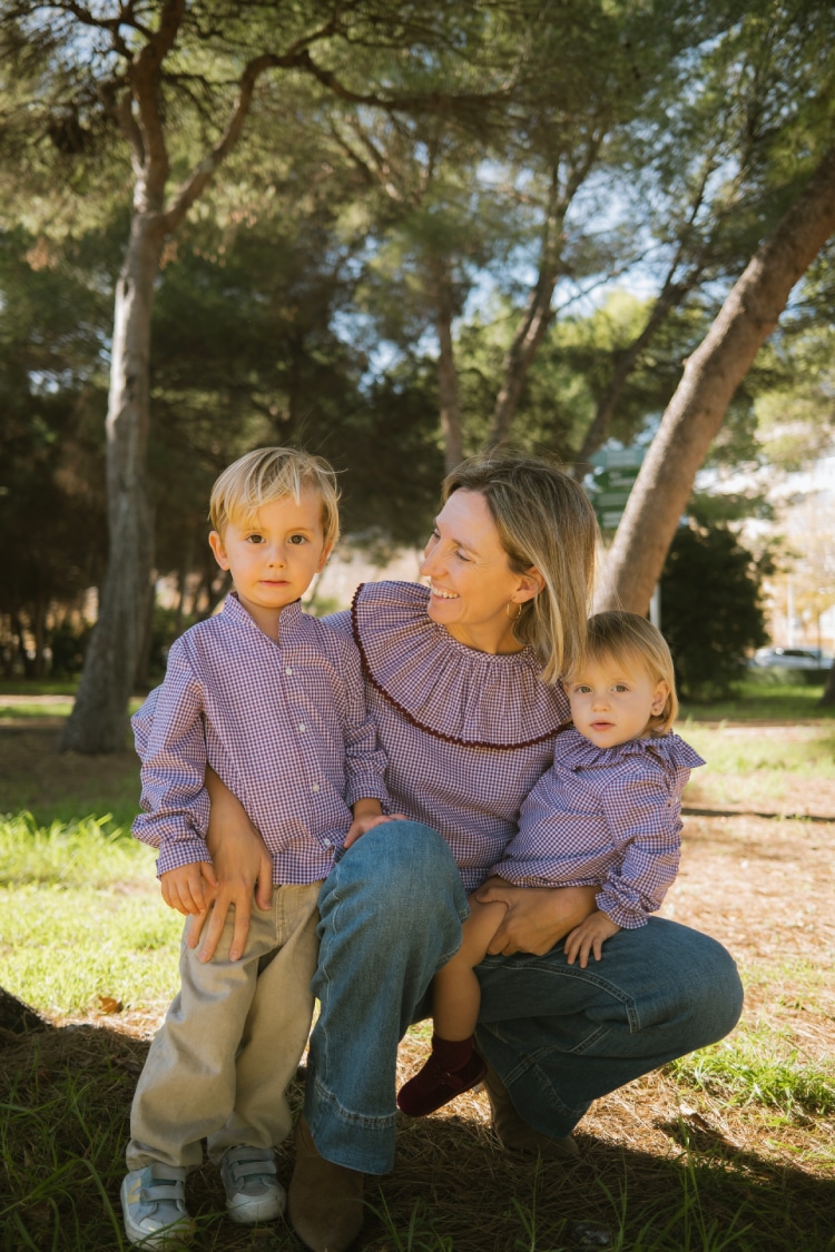 Camisa mujer vichy granate - Imagen 5