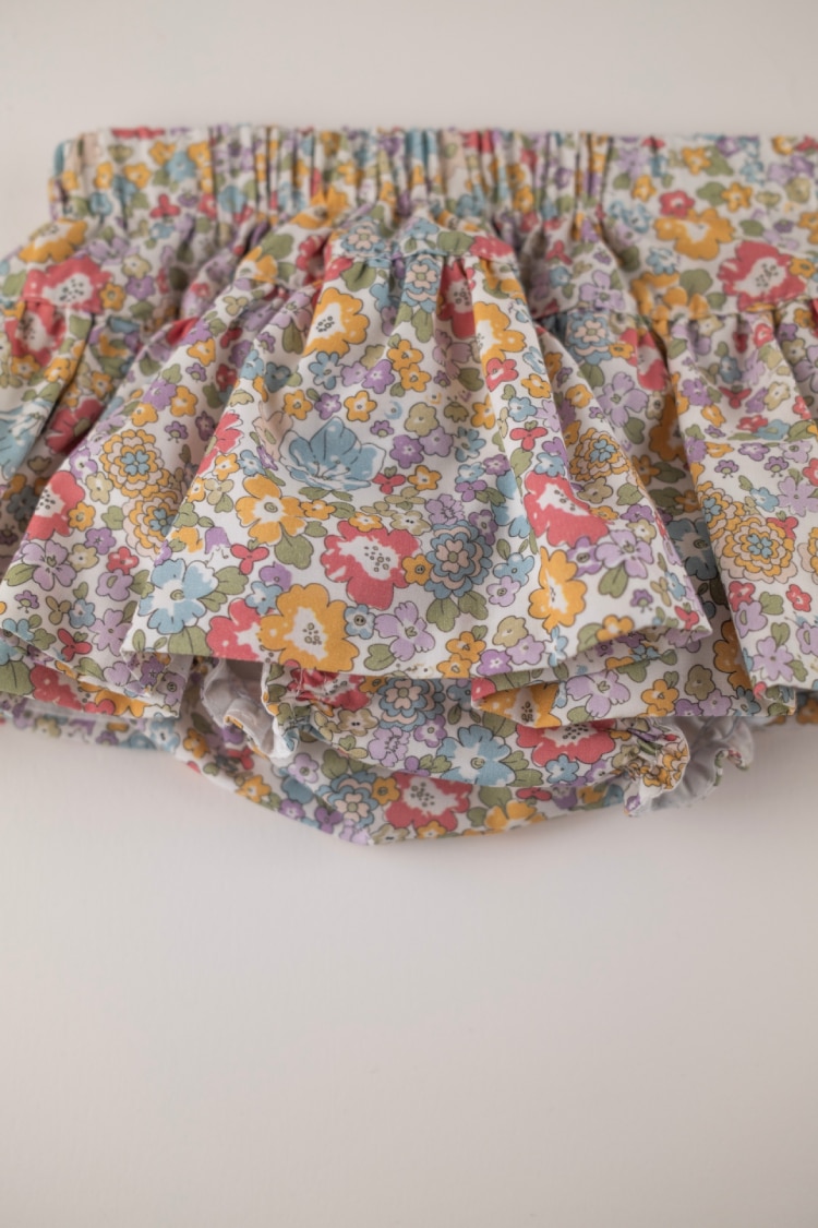Minifalda braga flores - Imagen 3