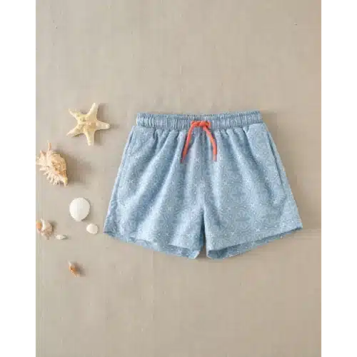Bañador de niño con estampado geométrico y cintura elástica
