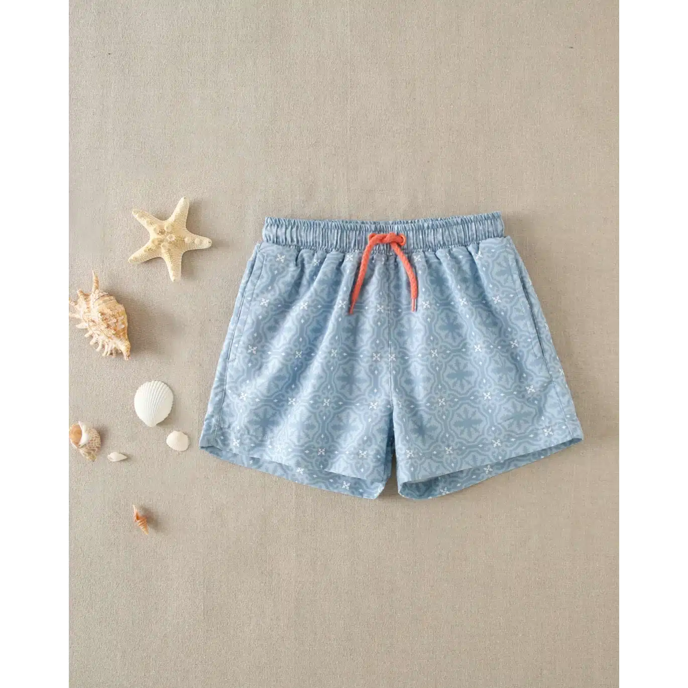 Bañador de niño con estampado geométrico y cintura elástica