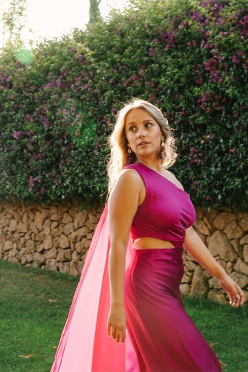 Vestido asimétrico Bouganvilla