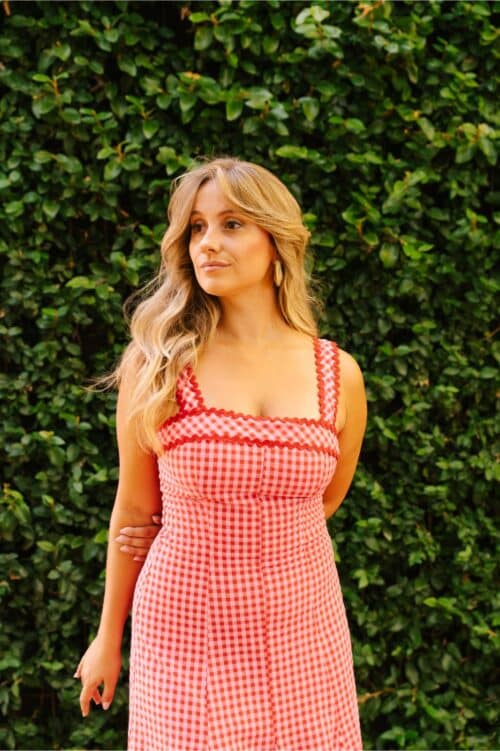 Vestido vichy bicolor